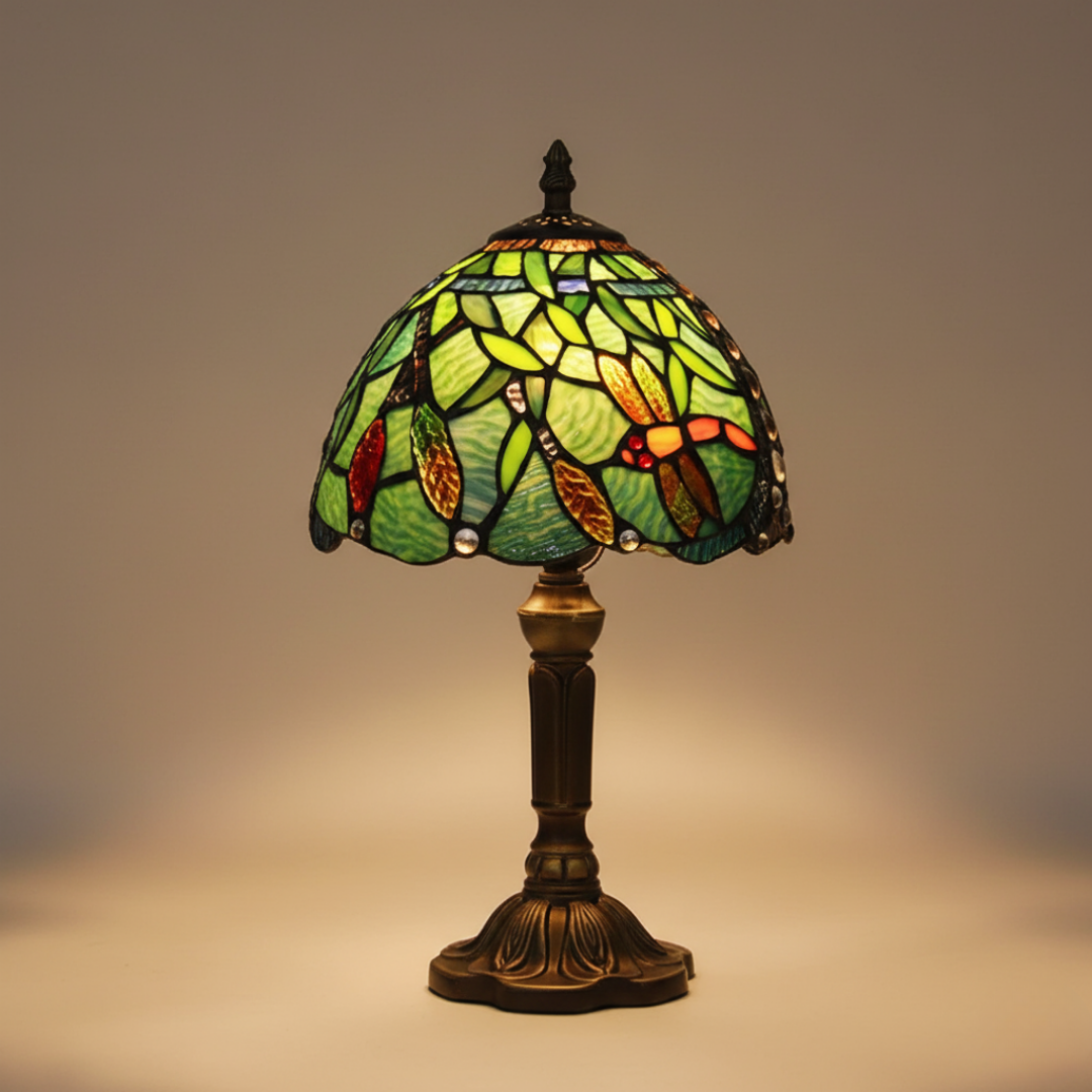 Mediterranean Stained Glass LED Table Lamp