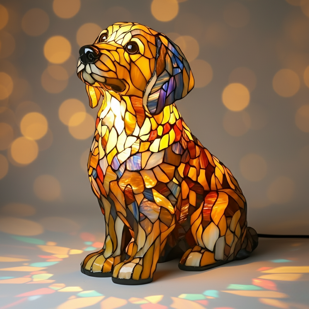 Statuetta di Golden Retriever in Stile Spirituale