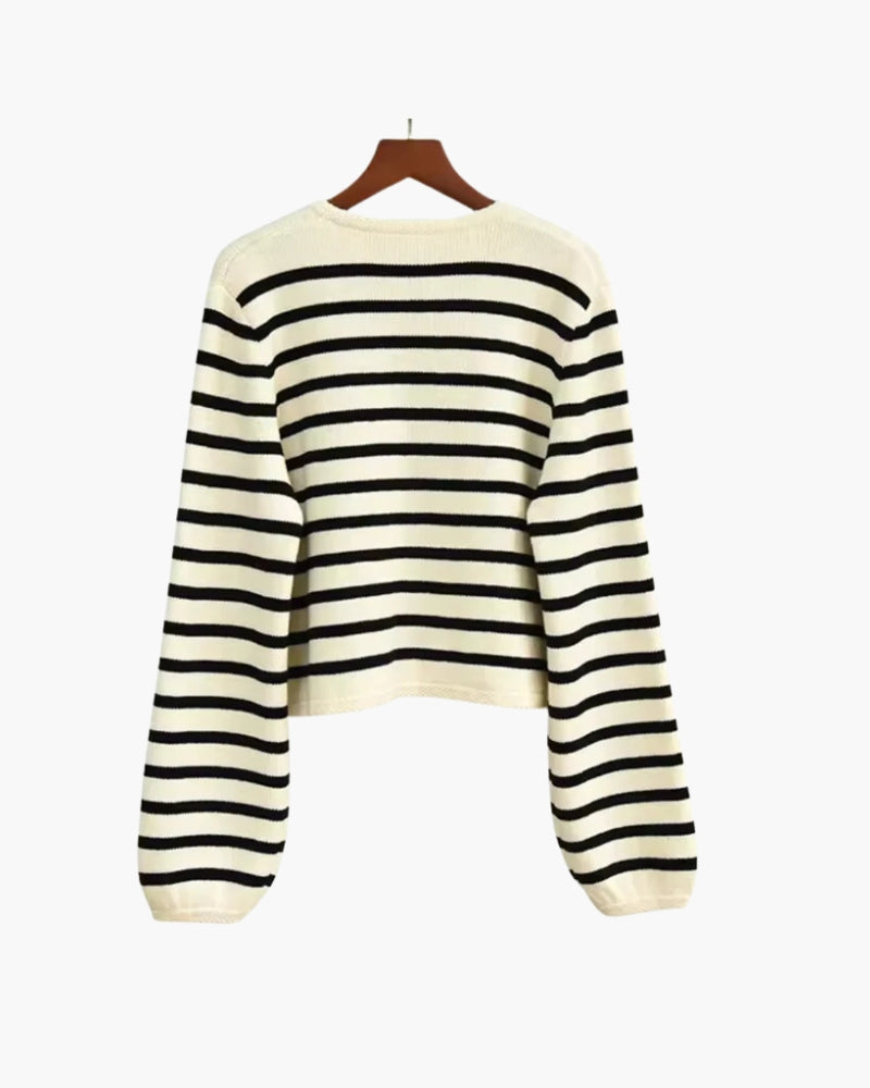 Gilet premium in lana a righe