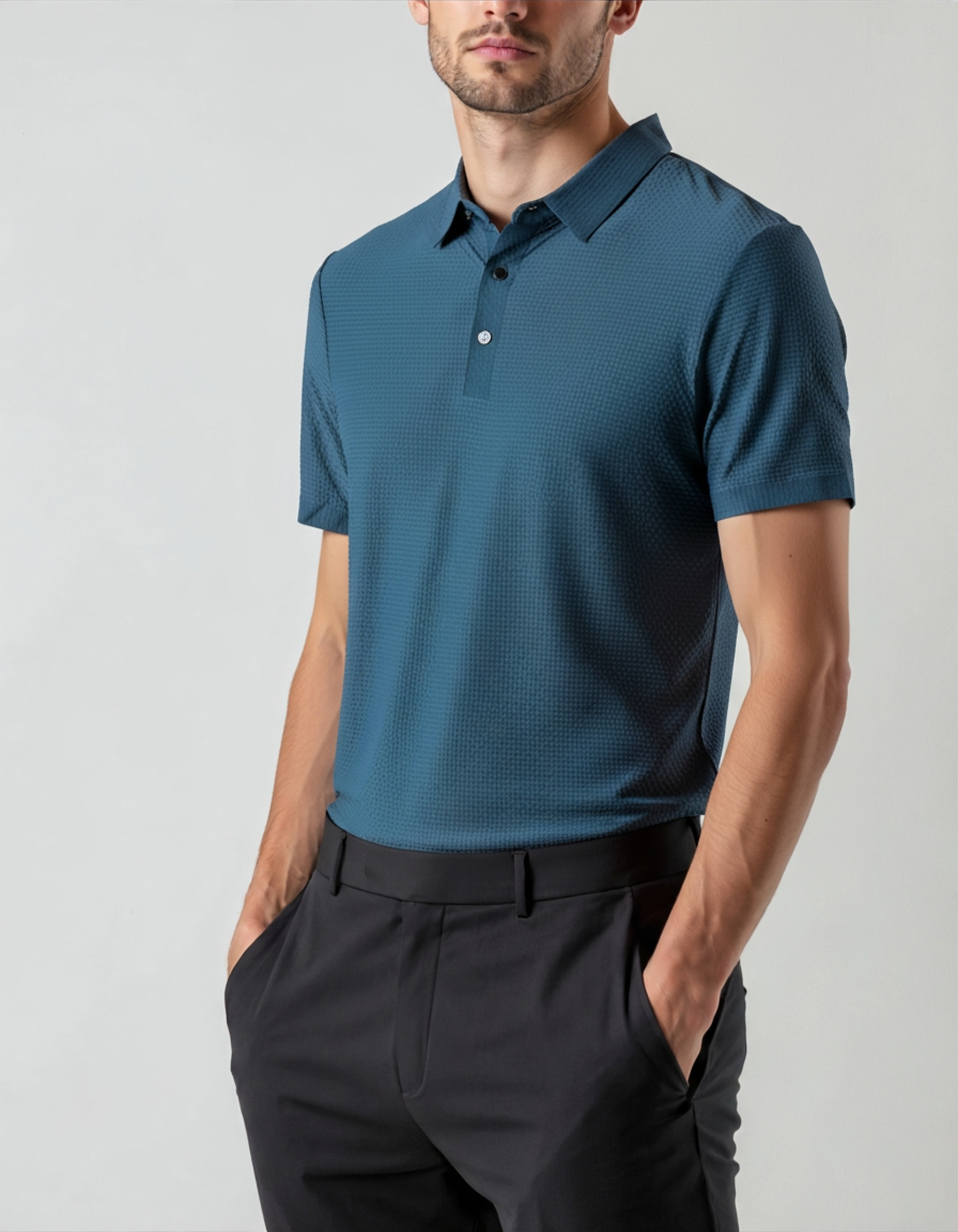 Polo in seta Prestigio (anti-piega)