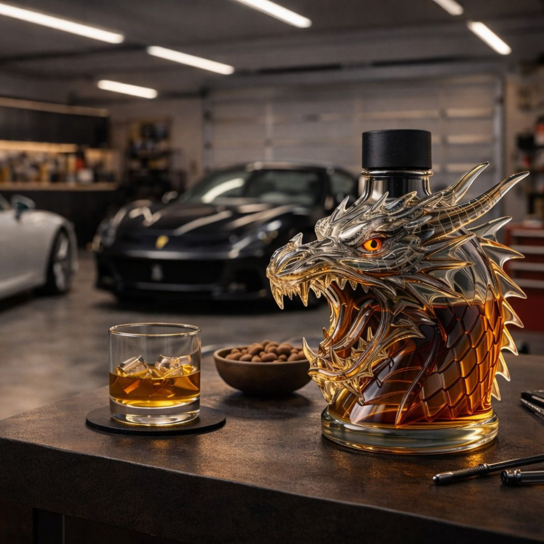 Bottiglia Whisky "Drago" - Design a Testa di Drago